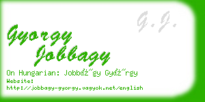 gyorgy jobbagy business card